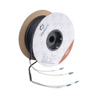 Carrete de Fibra Óptica Monomodo con Conectores LC-LC Duplex, Reforzada con Kevlar, de 100 Metros (328.08 Pies), Para Instalaciones Subterráneas por Tubería