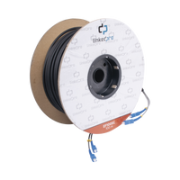 Carrete de Fibra Óptica Monomodo con Conectores SC-SC Duplex, Reforzada con Kevlar, de 100 Metros (328.08 Pies)