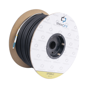 Carrete de Fibra Óptica Monomodo con Conectores LC-LC Duplex, Reforzada con Kevlar, de 150 Metros (492.13 Pies), Para Instalaciones Subterráneas por Tubería