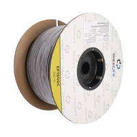 Carrete de Fibra Óptica Monomodo con conectores SC-SC Duplex, Reforzada con Kevlar, de 150 metros, Para instalaciones subterráneas por tubería