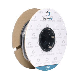 Carrete de Fibra Óptica Monomodo con Conectores LC-LC Duplex, Reforzada con Kevlar, de 50 metros, Para instalaciones subterráneas por tubería