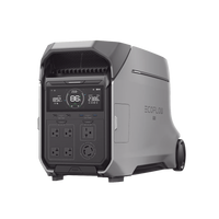 Estación de Energía Portátil DELTA PRO3 / 4096Wh Litio LFP / 5 AC 4000W (8000W Pico) / 2 USB-C 100W / Capacidad para Aumentar Respaldo / Cargador de Coche 10A a 12.6V / Conectividad WiFi y Bluetooth (App) / Carga Solar 2600W Max. (2 P