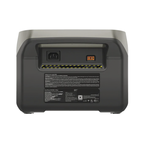 EcoFlow River 2 Max | Estación de Energía Portátil 512Wh Litio LFP / 4 AC 500 W (Max. 1000W) / 1 USB-C 100W / 3 USB -A 12W / Cargador de Coche 8A a 12 o 24V / Conectividad WiFi y Bluetooth (App) / Carga Solar 220W Max.