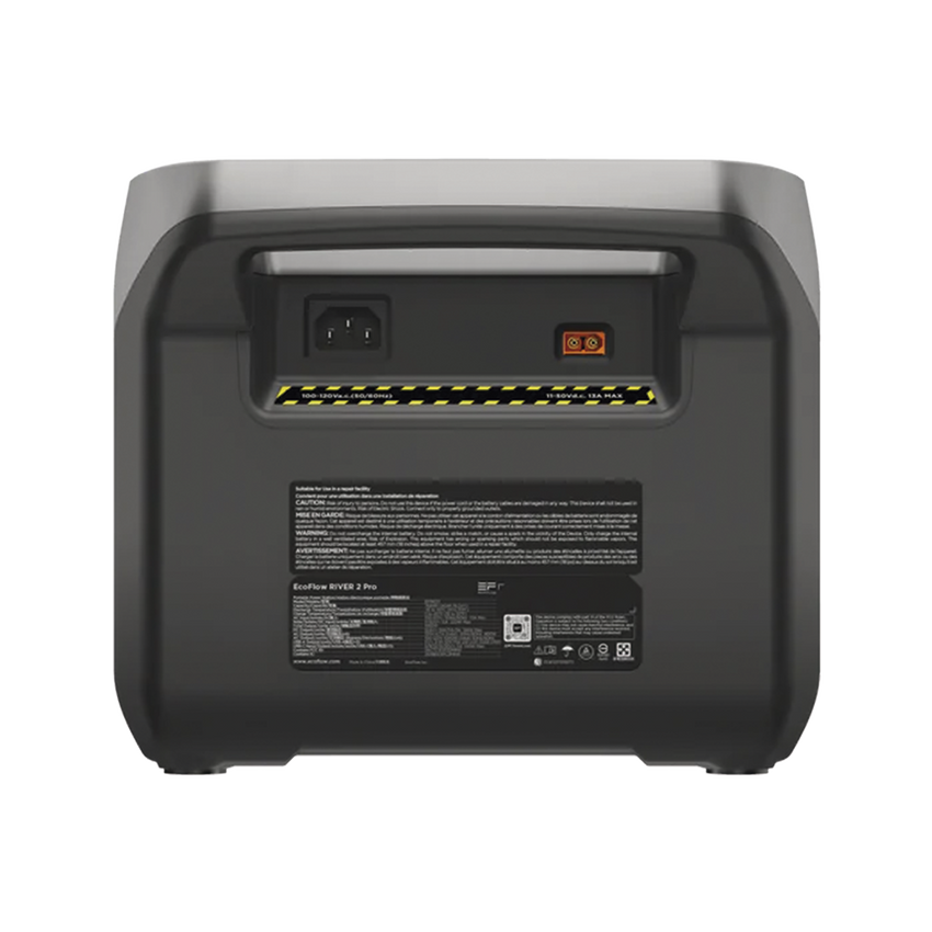EcoFlow River 2 Pro | Estación de Energía Portátil 768Wh Litio LFP / 4 AC 800W (Max. 1600W) / 1 USB-C 100W / 3 USB -A 12W / Cargador de Coche 10A, 126W Max. / Conectividad WiFi y Bluetooth (App) / Carga Solar 220W Max.