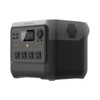 EcoFlow River 2 Pro | Estación de Energía Portátil 768Wh Litio LFP / 4 AC 800W (Max. 1600W) / 1 USB-C 100W / 3 USB -A 12W / Cargador de Coche 10A, 126W Max. / Conectividad WiFi y Bluetooth (App) / Carga Solar 220W Max.