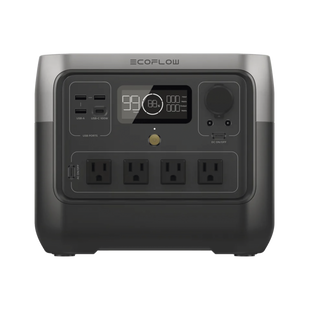 EcoFlow River 2 Pro | Estación de Energía Portátil 768Wh Litio LFP / 4 AC 800W (Max. 1600W) / 1 USB-C 100W / 3 USB -A 12W / Cargador de Coche 10A, 126W Max. / Conectividad WiFi y Bluetooth (App) / Carga Solar 220W Max.