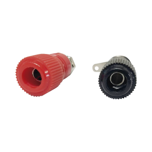 Par de Bornes Negro/Rojo Aislados para Chasis.