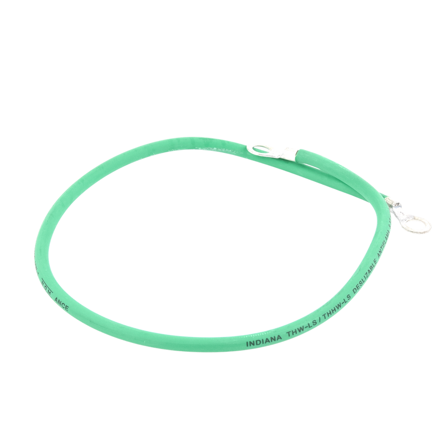 Jumper para Puesta a Tierra con Cable 8 AWG con Conectores de Ojo de 50 cm.