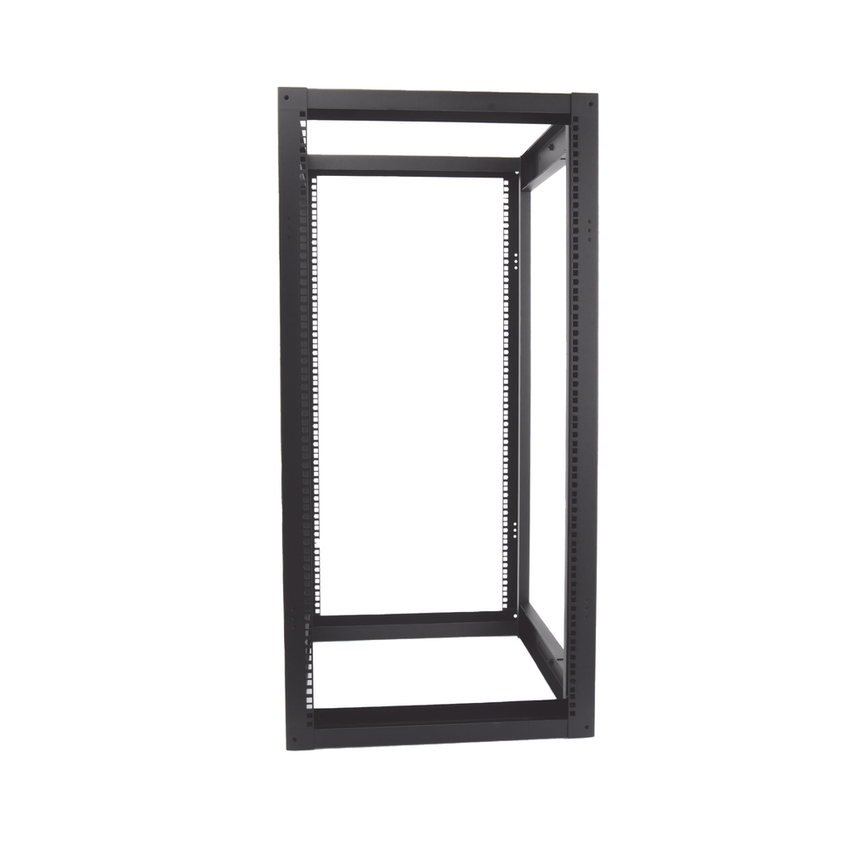 Rack Estándar 19" de 4 Postes, Acero, 24 Unidades, Profundidad Ajustable.
