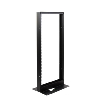 Rack de 2 Postes, Estándar 19", 24 Unidades, Fabricado en Acero, Base "L" para Anclar a Piso.