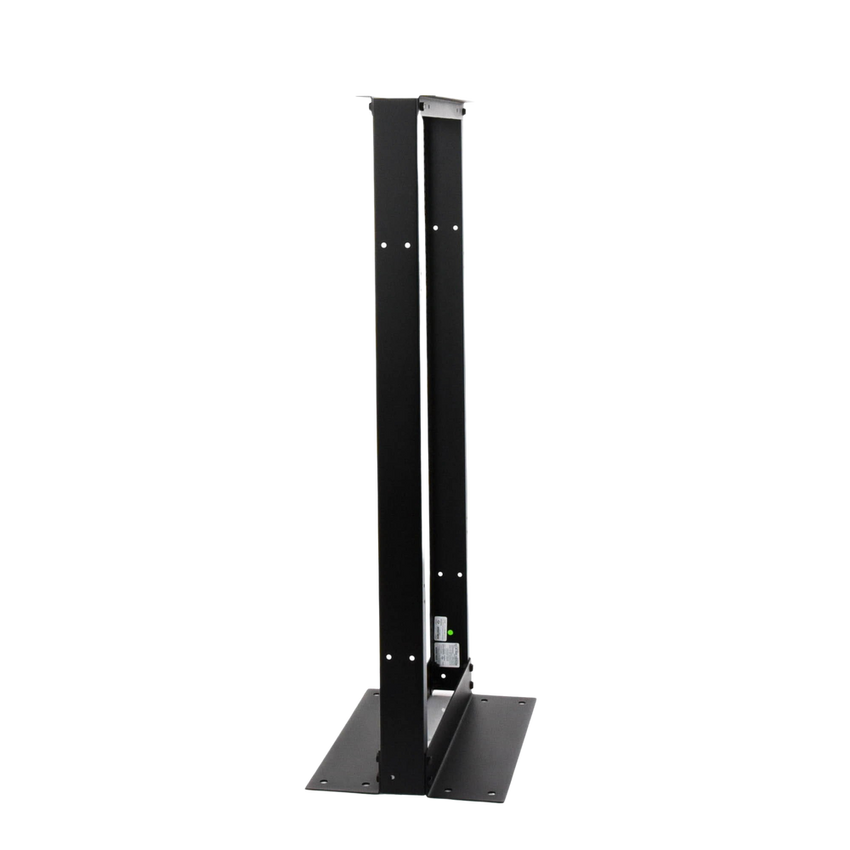 Rack de 2 Postes, Estándar 19", 24 Unidades, Fabricado en Acero, Base "L" para Anclar a Piso.