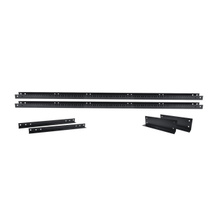 Rack de 2 Postes, Estándar 19", 45 Unidades, Fabricado en Acero, Base "L" para Anclar a Piso.
