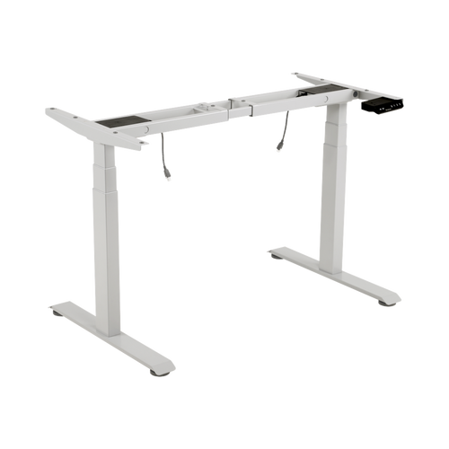 Base de Escritorio Motorizado Profesional / Altura Ajustable 60-125cm / Estructura Estable / Funcionamiento Suave / 3 Preset de Posiciones / Color Blanco / Soporta hasta 100Kg de carga