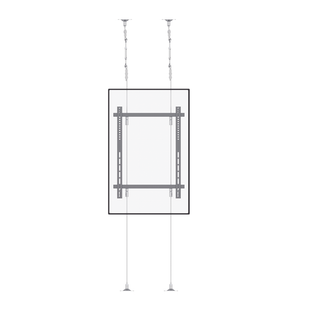 Montaje Cableado de Acero| Suelo a Techo| Capacidad Máx. de Carga 30kg| Para Pantallas de 32" ~ 75"| VESA 400 x 600