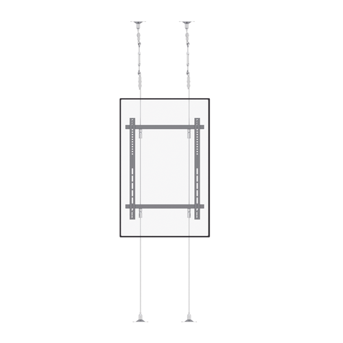 Montaje Cableado de Acero| Suelo a Techo| Capacidad Máx. de Carga 30kg| Para Pantallas de 32" ~ 75"| VESA 400 x 600