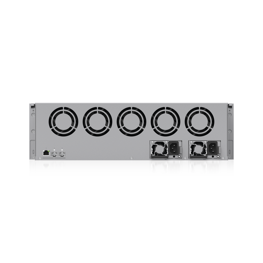 ENVR UniFi Enterprise con Soporte para hasta 210 Cámaras HD, 140 Cámaras 2K o 70 Cámaras 4K, con UniFi Protect & Access, 1 Puerto RJ45 10G, 2 Puertos SFP+ 10G y 16 Bahías para Discos Duros
