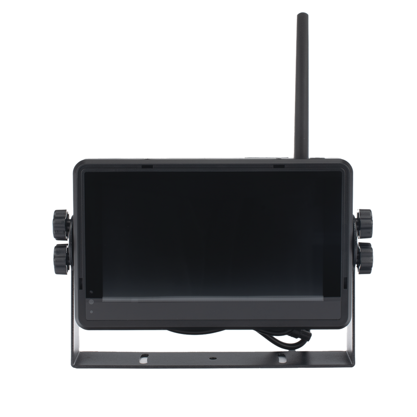 Sistema Profesional Inalámbrico de Cámara de Reversa Infrarroja y Monitor Touch de 7" para Vehículos de Trabajo y Montacargas