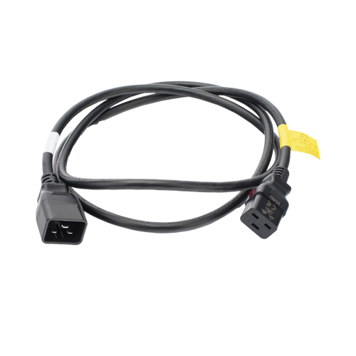 Cable de Alimentación Eléctrica Con Bloqueo de Seguridad, de IEC C19 a IEC C20, 1.8 Metros de Largo, Color Negro, 1 Pieza
