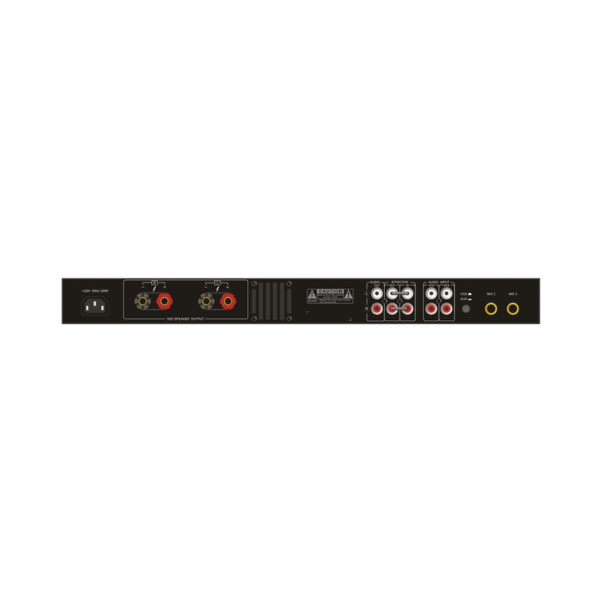 Amplificador de Audio | 2 x 60W | Baja Impedancia 4 - 8&Omega; | Reproductor Bluetooth, USB, SD | Efectos Integrados Delay, Echo, Repeat