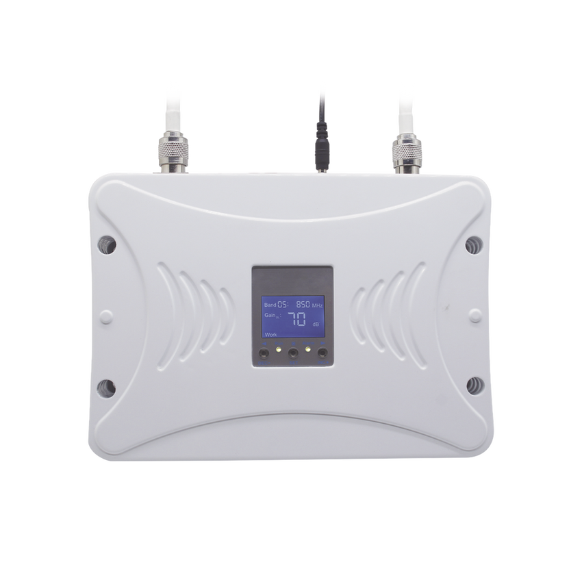 Kit Amplificador de Señal Celular 2G, 3G y 4G / Mejora llamadas convencionales y VoLTE / Amplifica señal de TELCEL, AT&T y MOVISTAR / Cubre hasta 300 m² con una antena y hasta 900 m² con 3 antenas.