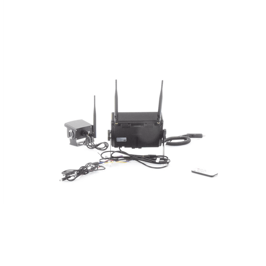 Sistema Profesional Inalámbrico de Cámara de Reversa Infrarroja y Monitor de 7" para Vehículos de Trabajo y Montacargas