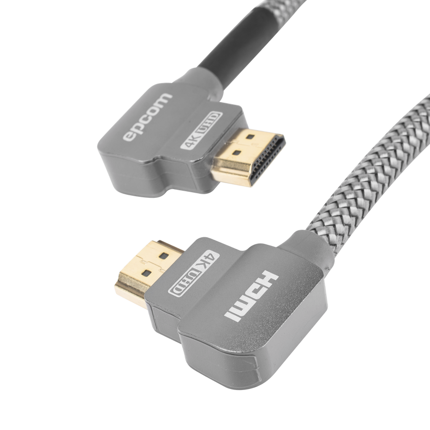 Cable HDMI Angulo 90º| 1m | Alta Definición | Version 2.0 | Alta velocidad 18Gbps | 4K@60Hz |