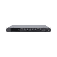 Amplificador de Audio | 1 canal | 350 W | Sistema 100V y Baja Impedancia | 4 Entradas de Micrófono Balanceadas | Bluetooth | USB | SD | FM | Montaje en Rack