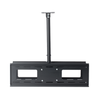 Montaje de Techo Universal Doble para Monitores de 32 a 65" / Soporta hasta 60 kg x pantalla  / Vesa 600 x 400/  Acero / Montaje Telescopico de 50 cm hasta 90 cm