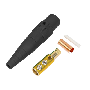 Conector Camlock Macho / 400 Amperes / AC 600V / Sección Cable 50-95 mm² / Abrazadera Compresión / Plástico Ingeniería / Varios Colores