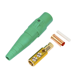 Conector camlock | 400 AMPERES | MACHO | color verde