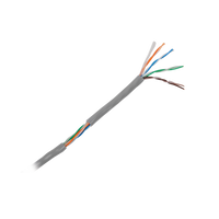 Bobina de Cable de 305 Metros (1000 Pies) Cat5e, Aleación de Cobre y Aluminio (CCA), Color Gris, Uso Interior