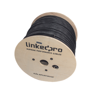 Bobina de Cable Siamés Cat5e CCA + 2 Cables Gruesos (16 AWG) para Alimentar Cámaras Más Lejos / 305 Metros (1000 Pies) / Instalación en Exterior / Uso Industrial para Climas Extremos