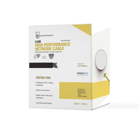 Bobina de cable de 100 m (328 ft) Cat5e, Aleación de Cobre y Aluminio (CCA), color Gris, Uso Interior.