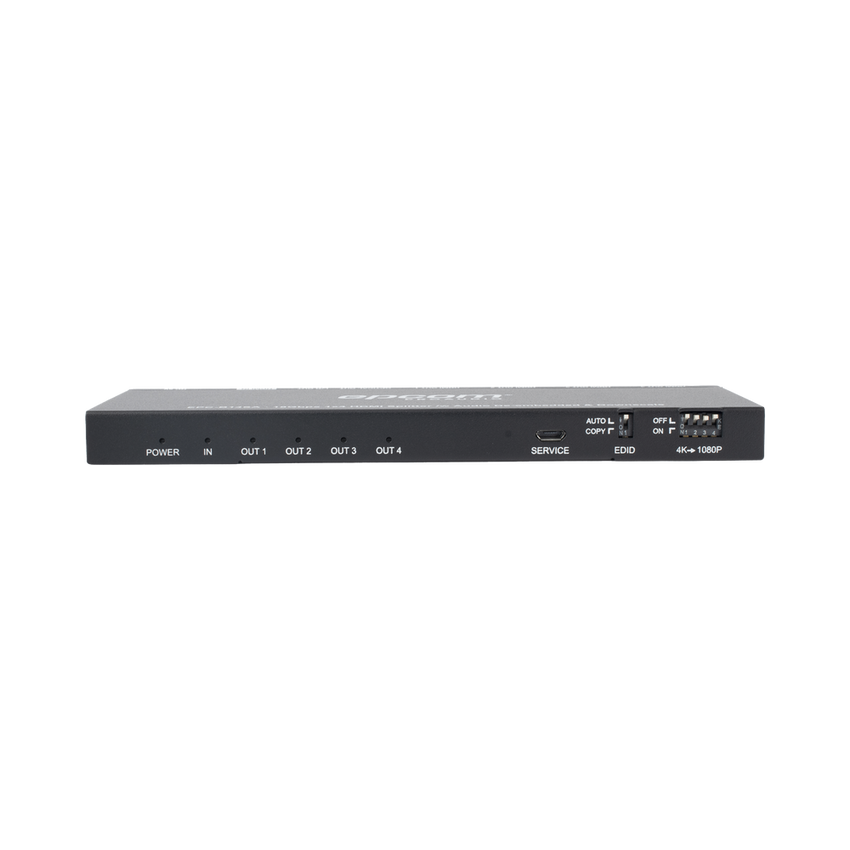 Splitter HDMI 1x4 | 1 Entrada a 4 salidas (Simultaneas) | 4K@60Hz | Extractor de Audio | Down Scaler | HDR  4:4:4 | EDID | 18Gbps