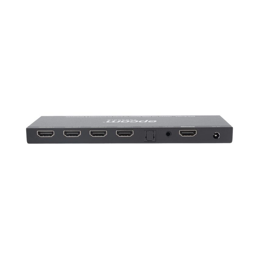 Splitter HDMI 1x4 | 1 Entrada a 4 salidas (Simultaneas) | 4K@60Hz | Extractor de Audio | Down Scaler | HDR  4:4:4 | EDID | 18Gbps