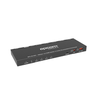 Splitter HDMI 1x4 | 1 Entrada a 4 salidas (Simultaneas) | 4K@60Hz | Extractor de Audio | Down Scaler | HDR  4:4:4 | EDID | 18Gbps