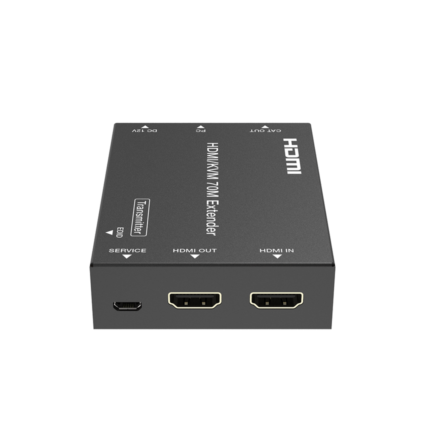 Kit Extensor HDMI con KVM | 70m | 4K2K@60Hz | 4:4:4 |  HDMI2.0b y HDCP 2.2 | Salida de Audio 3.5mm | Admite PoC | Admite USB 1.1