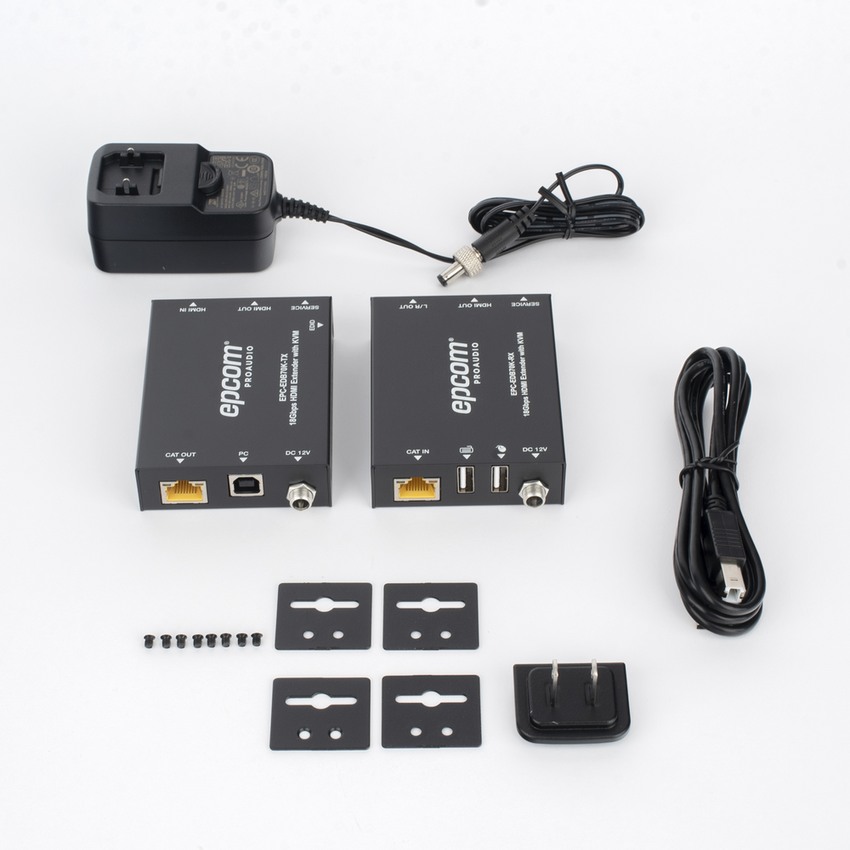 Kit Extensor HDMI con KVM | 70m | 4K2K@60Hz | 4:4:4 |  HDMI2.0b y HDCP 2.2 | Salida de Audio 3.5mm | Admite PoC | Admite USB 1.1