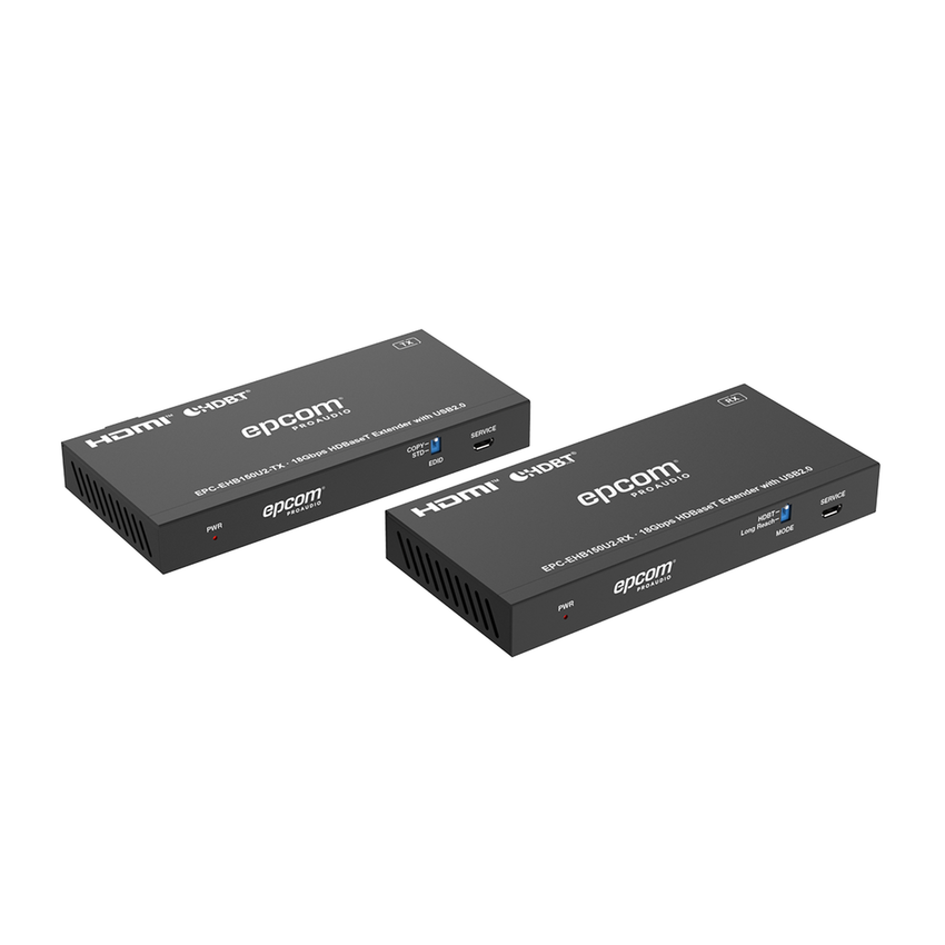 Kit Extensor HDMI con KVM |  4K@60Hz 4:4:4 | 150m en 1080 | 120m en 4K | HDBaseT | USB 2.0 | IR Bidireccional | POC | EDID