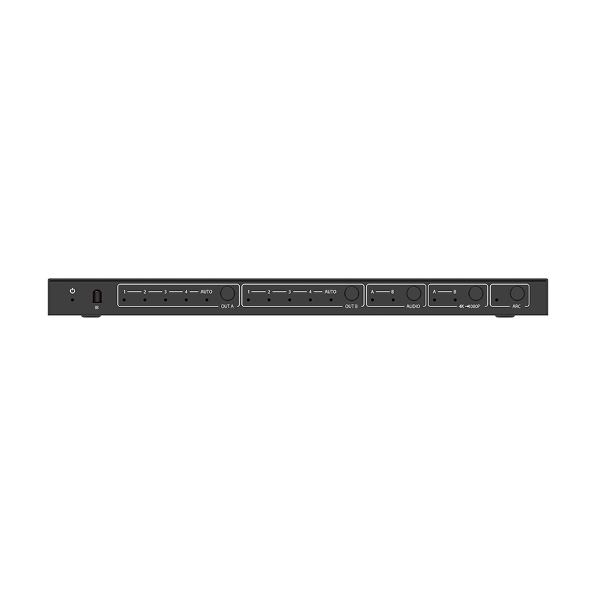 Matricial HDMI | 4x2 | 4K2K@60Hz | HDR | YCbCr 4:4:4 | EDID Auto | Extractor de Audio | Salida de audio análoga y digitalizados | HDCP 2.2 | 18 Gbps