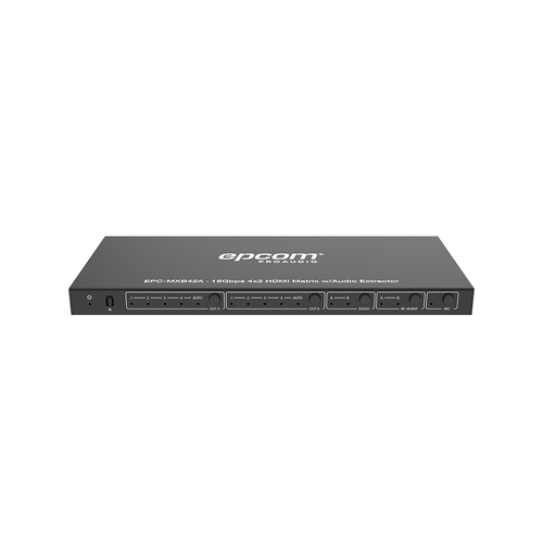 Matricial HDMI | 4x2 | 4K2K@60Hz | HDR | YCbCr 4:4:4 | EDID Auto | Extractor de Audio | Salida de audio análoga y digitalizados | HDCP 2.2 | 18 Gbps