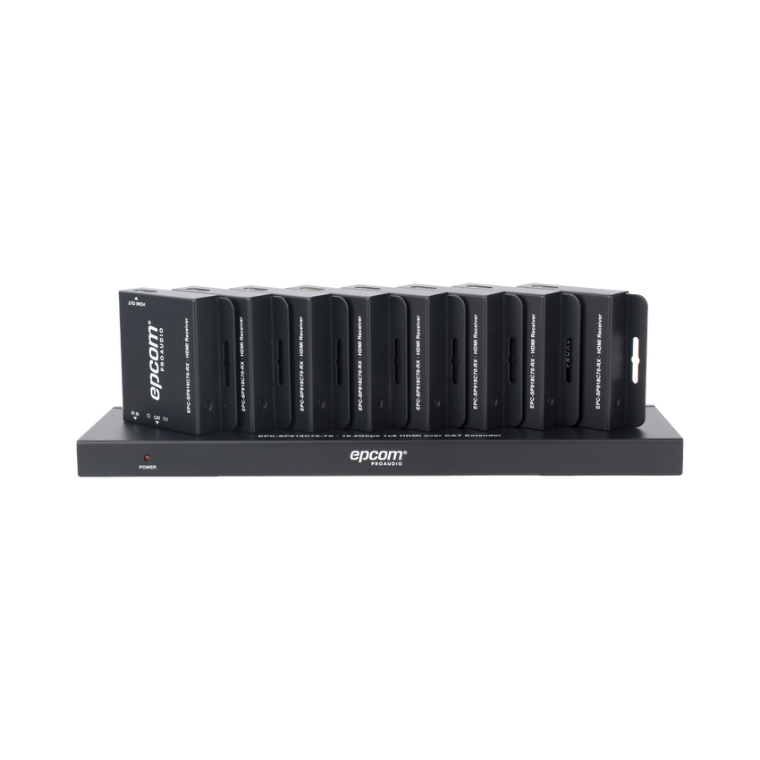 Splitter HDMI 1x8 | Extensor HDMI | 4K@30Hz 40m | 1080p@60Hz 70m | Función PoC |  4:4:4