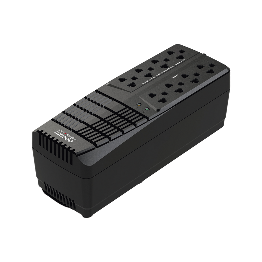 Regulador de Voltaje 1000 VA-500 W /  4 Contactos con AVR / 4 Contactos con Supresor de Picos / Protección RJ11