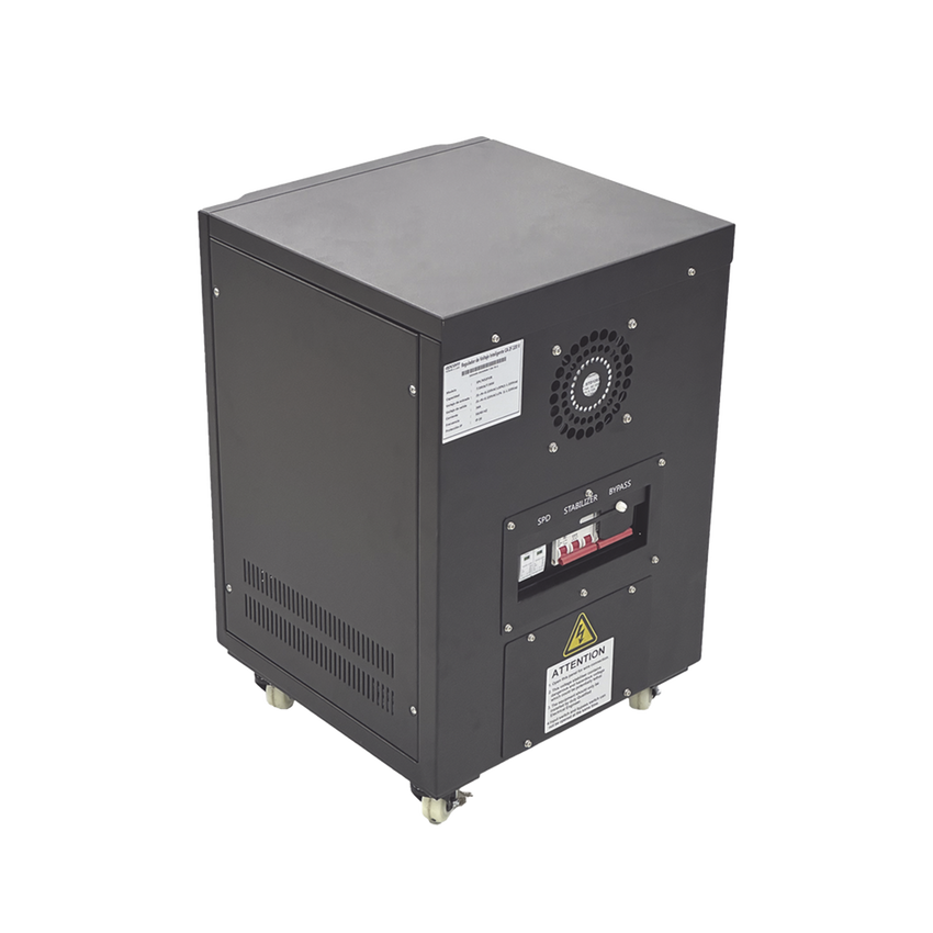 Regulador de Voltaje Industrial Monofásico Ferrorresonante 5 kVA/5 kW 120 V / Entrada 96-144 Vca / Salida 117.6- 122.4 Vca