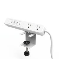 Multicontacto con Montaje para Escritorio / Carga Rápida para 65 W / 3 x Nema 5-15P / 2 x USB-A (5V @3A) / 1 x USB-C (65W)