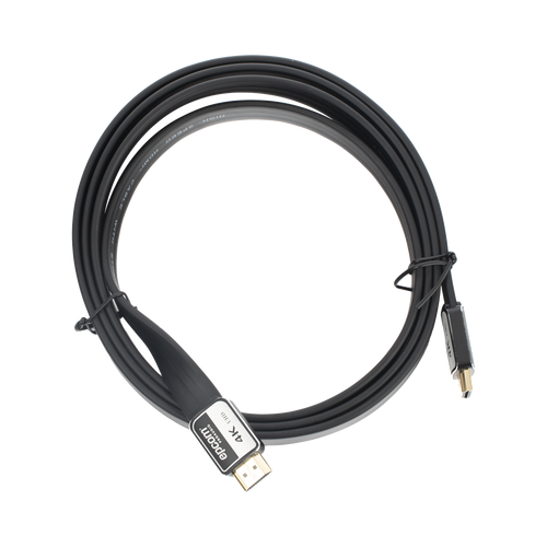 Cable HDMI de 1.8 Metros (5.91 Pies) | Alta Definición | Versión 2.0 | Alta Velocidad 18Gbps | 4K@60Hz | Conectores Chapados en Oro | Tipo Plano