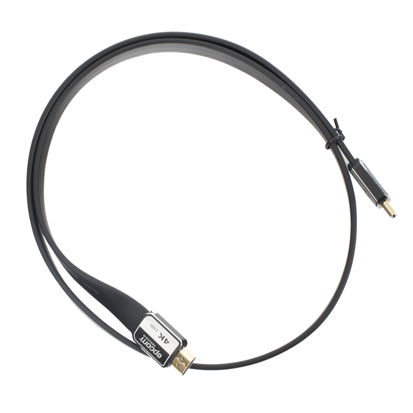 Cable HDMI de 1 Metro (3.28 Pies) | Alta Definici�n | Versi�n 2.0 | Alta Velocidad 18Gbps | 4K@60Hz | Conectores Chapados en Oro | Tipo Plano