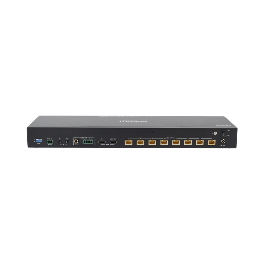 Splitter mas Extensor de Video | 1x8 | ProAV | HDBaseT™ | 120m en 4K@60Hz | 150m en 1080p@60Hz | Cat6/6a/7 | Gestión Avanzada EDID | Control IR y RS232 | PoC | Salida de Audio