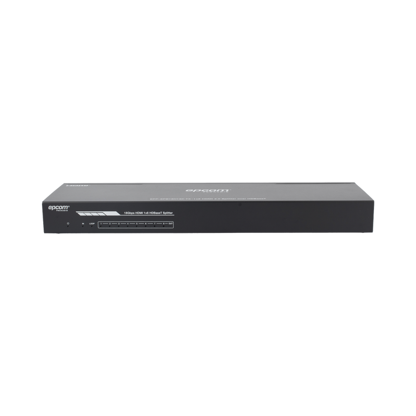 Splitter mas Extensor de Video | 1x8 | ProAV | HDBaseT™ | 120m en 4K@60Hz | 150m en 1080p@60Hz | Cat6/6a/7 | Gestión Avanzada EDID | Control IR y RS232 | PoC | Salida de Audio