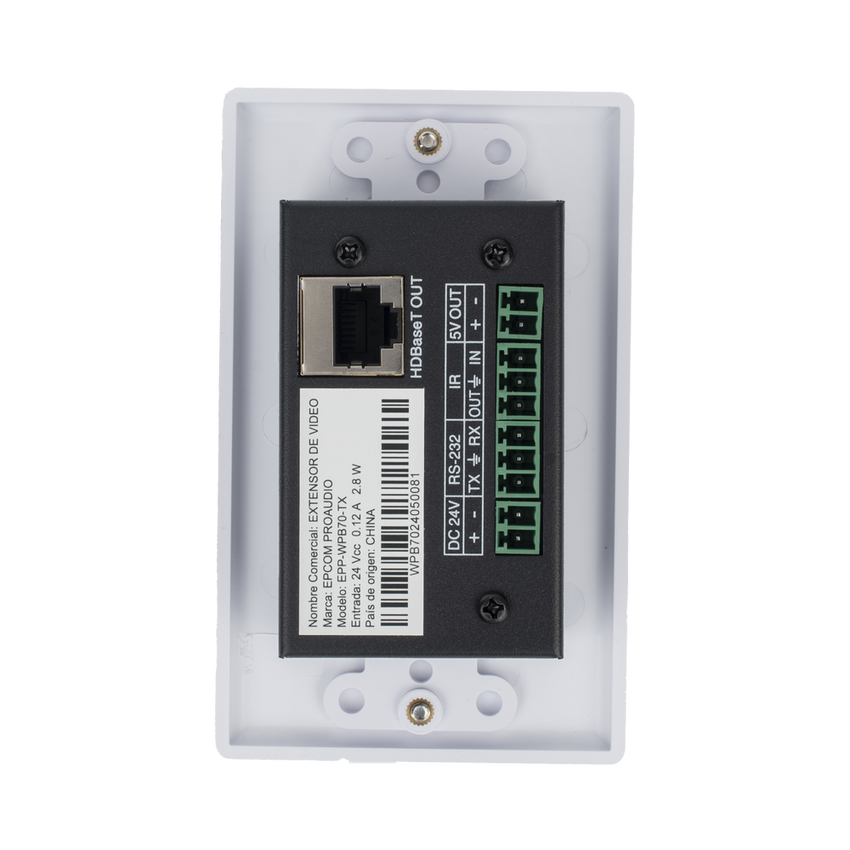 Kit Extensor HDBaseT | 4K2K@60Hz 40m | 1080p 70m | Función PoC | IR Bidireccional | RS-232 |